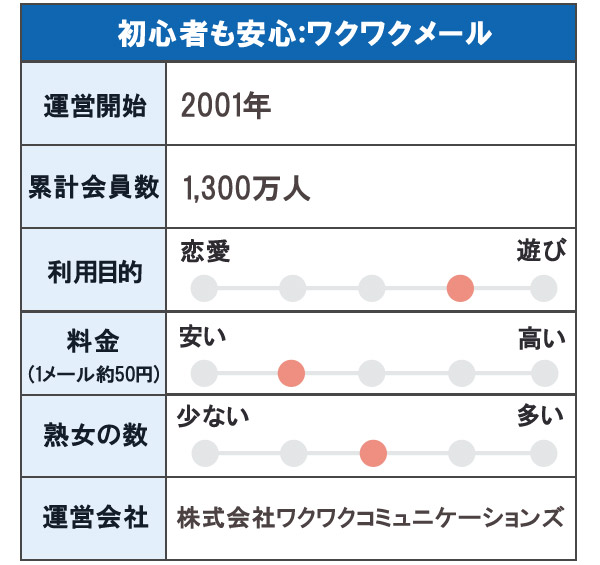 初心者も安心：ワクワクメール