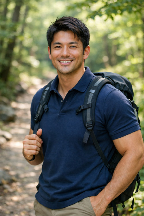 がっちり・筋肉質体型の男性